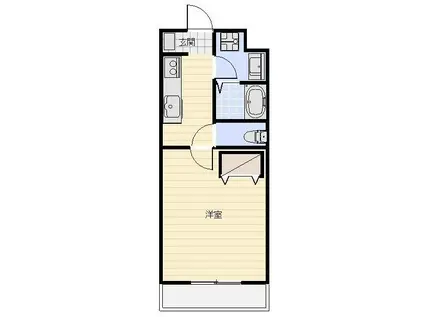 ＪＲ東海道本線 浜松駅 バス乗車時間：31分 最寄りバス停で下車 徒歩10分 3階建 築26年(1K/1階)の間取り写真