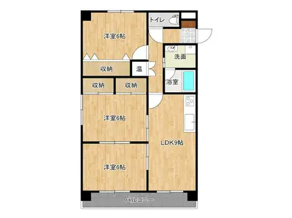 SUNGREAT嘉久志(3LDK/3階)の間取り写真