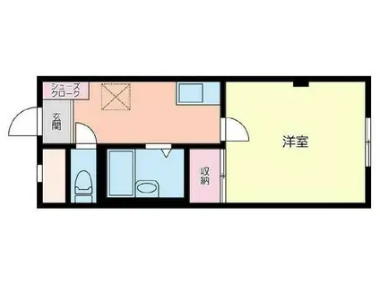 第二アイドル(1K/3階)の間取り写真