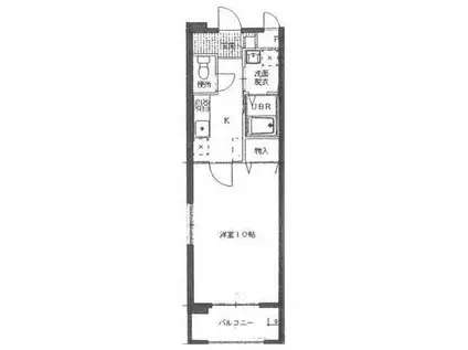 フォレストリバー(1K/1階)の間取り写真