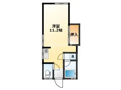 コーポアタゴ(ワンルーム/2階)の間取り写真