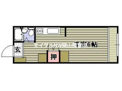 コーポひたち(1K/1階)の間取り写真