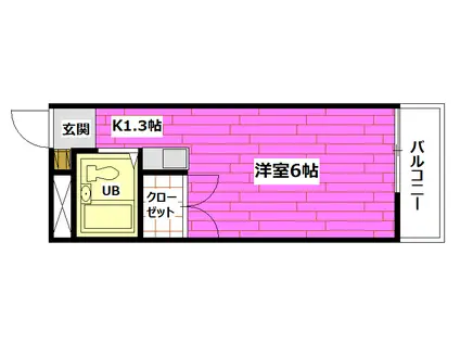 リーガルフォーラム(ワンルーム/4階)の間取り写真