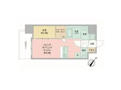 セレニテ神戸西エクラ(1LDK/5階)の間取り写真