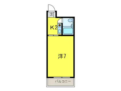 リベラル堺(1K/3階)の間取り写真