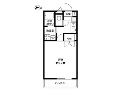 アンプルール ブワ MER(1K/2階)の間取り写真
