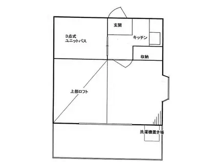 フェリス鷺ノ宮S(1K/2階)の間取り写真