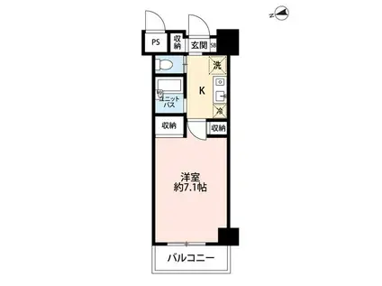 アーツ芝浦(1K/11階)の間取り写真