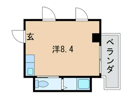 甲柔館ビル(ワンルーム/3階)の間取り写真