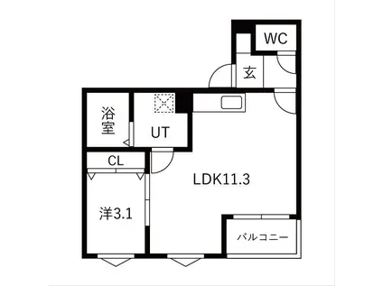MS藤江(1LDK/3階)の間取り写真