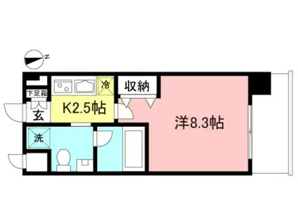 ファレノ下北沢(1K/2階)の間取り写真