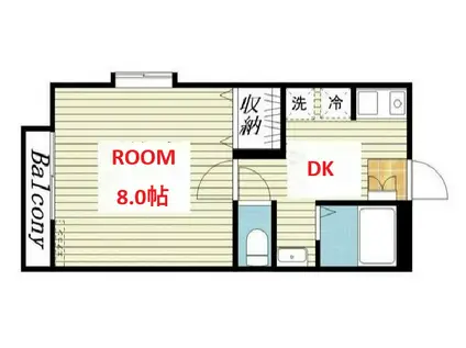 マ・モール弘明寺(1K/2階)の間取り写真