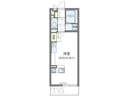 ミランダシンコーポ北与野(ワンルーム/1階)の間取り写真