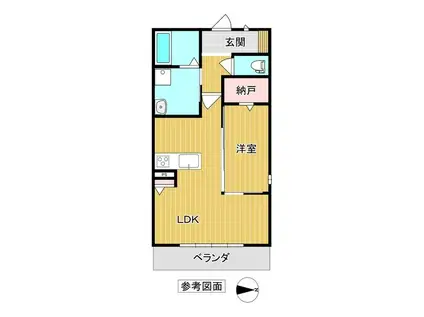 KILELE(1LDK/2階)の間取り写真
