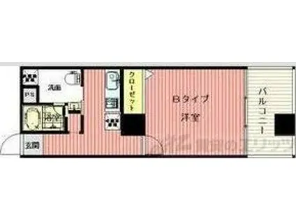 グランヴァレー彩都(1K/5階)の間取り写真