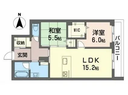 シャーメゾン ルート33 302(2LDK/3階)の間取り写真