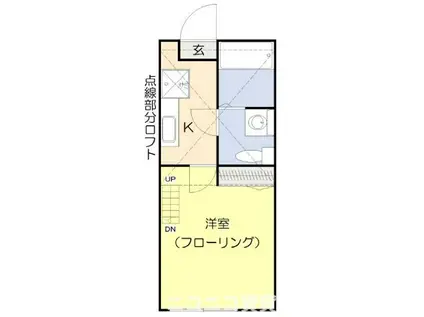 ヴァンタジオM(1K/1階)の間取り写真