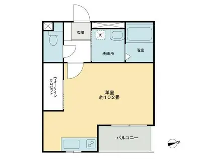 プランドール坂出駅前(ワンルーム/2階)の間取り写真