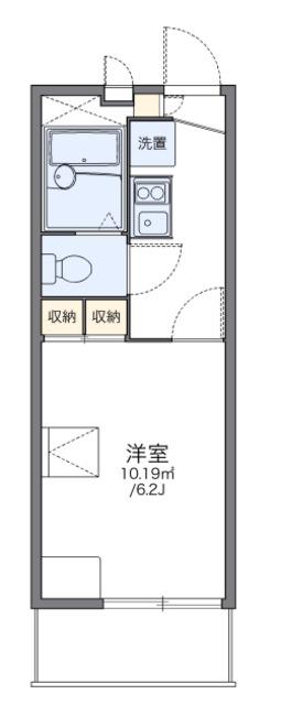 レオパレスHIBARIONII(1K/3階)の間取り写真