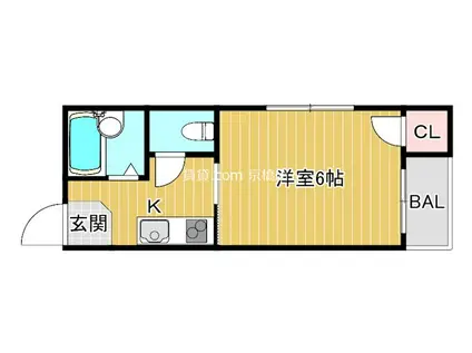 ライフハイツ鶴見(1K/1階)の間取り写真