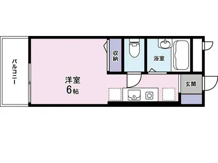 ドルフ武蔵新田(ワンルーム/1階)の間取り写真
