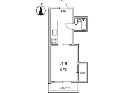 青物横丁マンション(1K/3階)の間取り写真