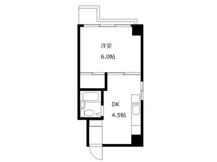 南町コーポビアネーズ(1DK/4階)の間取り写真