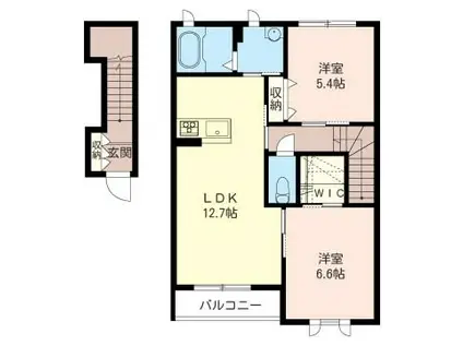 ブライトメゾン II(2LDK/2階)の間取り写真