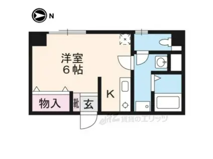 第二メゾン白川(1K/2階)の間取り写真