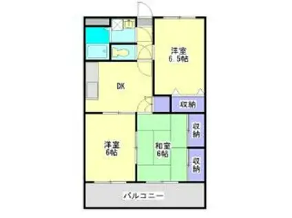 わかくさマンション(3DK/2階)の間取り写真