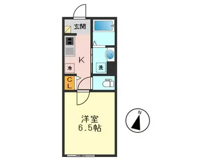 GRAND REVE小岩(1K/2階)の間取り写真