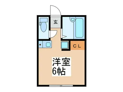 レモングラス参番館(ワンルーム/1階)の間取り写真