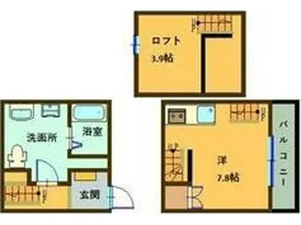 PORTMAISON(1K/1階)の間取り写真