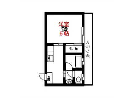 DENHOUSE(1K/2階)の間取り写真