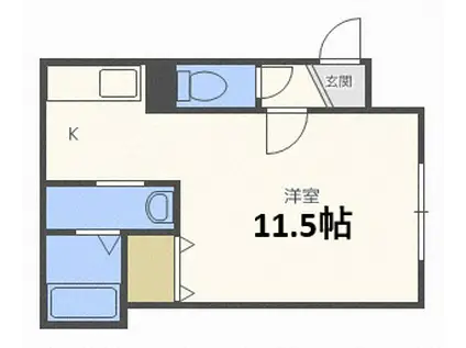 アルティアルージュ(1K/2階)の間取り写真