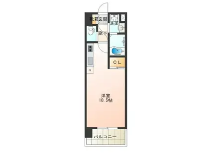 プラディーパ花園町(ワンルーム/7階)の間取り写真