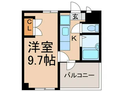 エスペランザ(1K/4階)の間取り写真