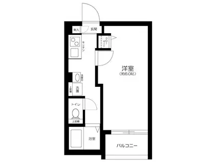 メゾンソフィール(1K/1階)の間取り写真