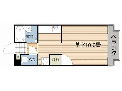 旭ビル(ワンルーム/2階)の間取り写真