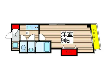 リトルズ市川(1K/3階)の間取り写真