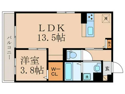 J′FORT京都山科II(1LDK/1階)の間取り写真