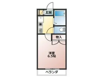 メゾン川口(1K/1階)の間取り写真