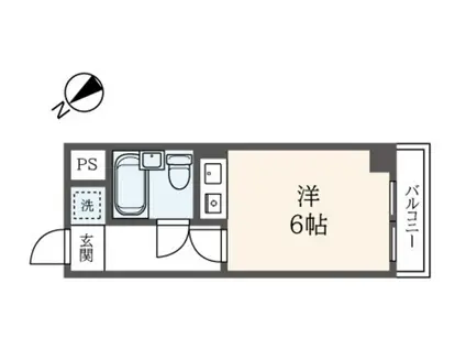 プラーズ日の出町(ワンルーム/7階)の間取り写真