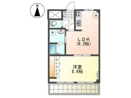 グランソーレ(1LDK/1階)の間取り写真