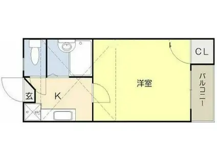 シャトー新大塚(1K/2階)の間取り写真