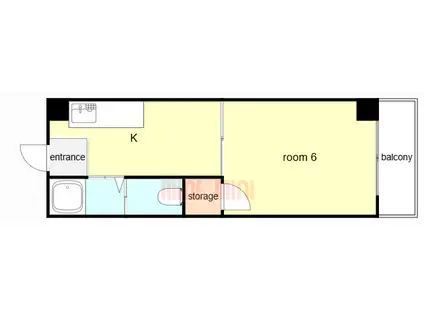 コーポ冨士(1K/1階)の間取り写真