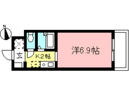 カレッジ・ガーデン(1K/1階)の間取り写真