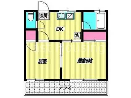 山手ハイツ(2K/2階)の間取り写真