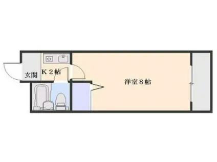 ウイング楽々園(1K/3階)の間取り写真