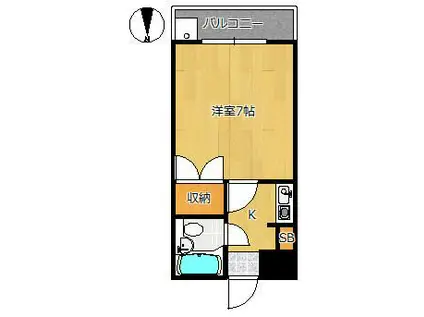 アルカディア下北沢(1K/3階)の間取り写真